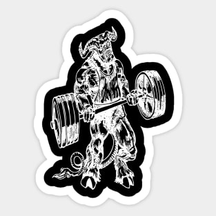 SEEMBO Devil Weight Lifting Barbell Fitness Gym Lift Workout Sticker